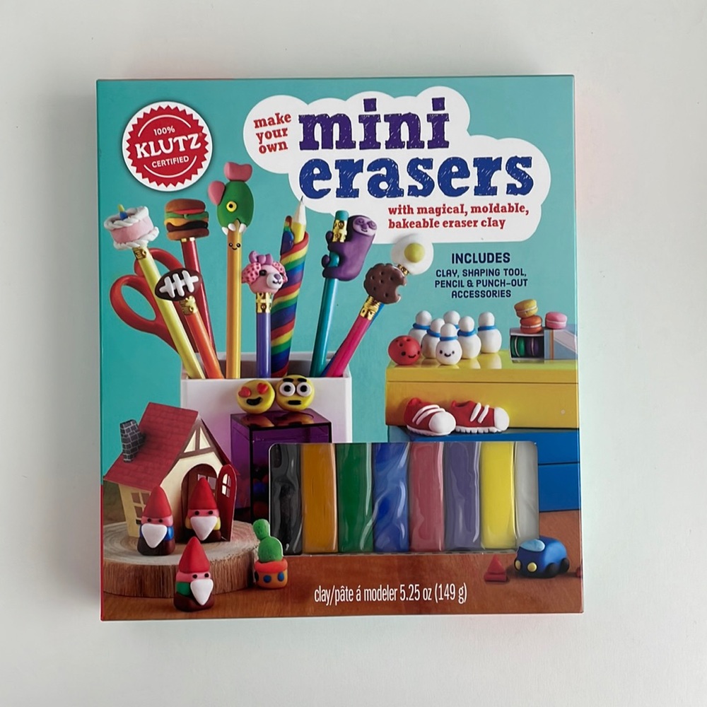 Klutz - Make Your Own Mini Erasers - DIY Clay Craft Creative Sculpting Activity